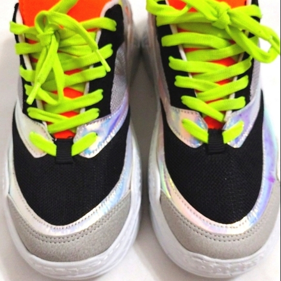 Steve Madden Gillah Multicolor Chunky Platform Sneakers 7 Neon Trendy Streetwear - Picture 6 of 15